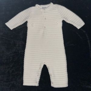 Koala Baby Boutique Off White 100% Cotton Romper- 3-6 months-Like New